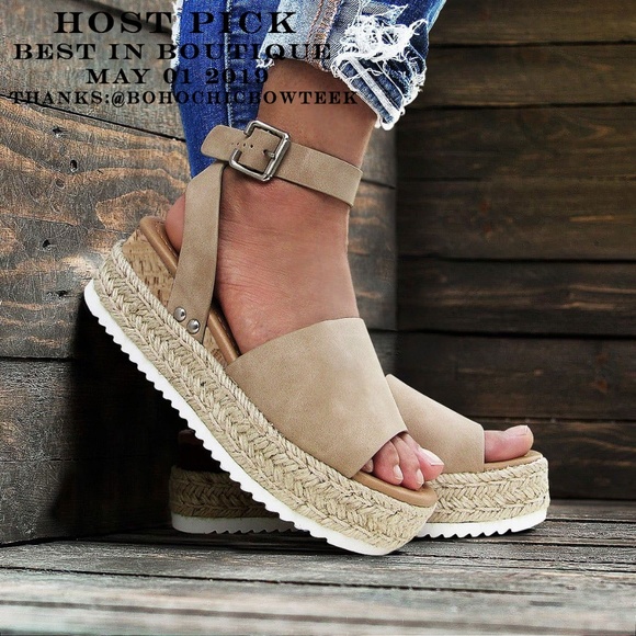 taupe espadrille sandals